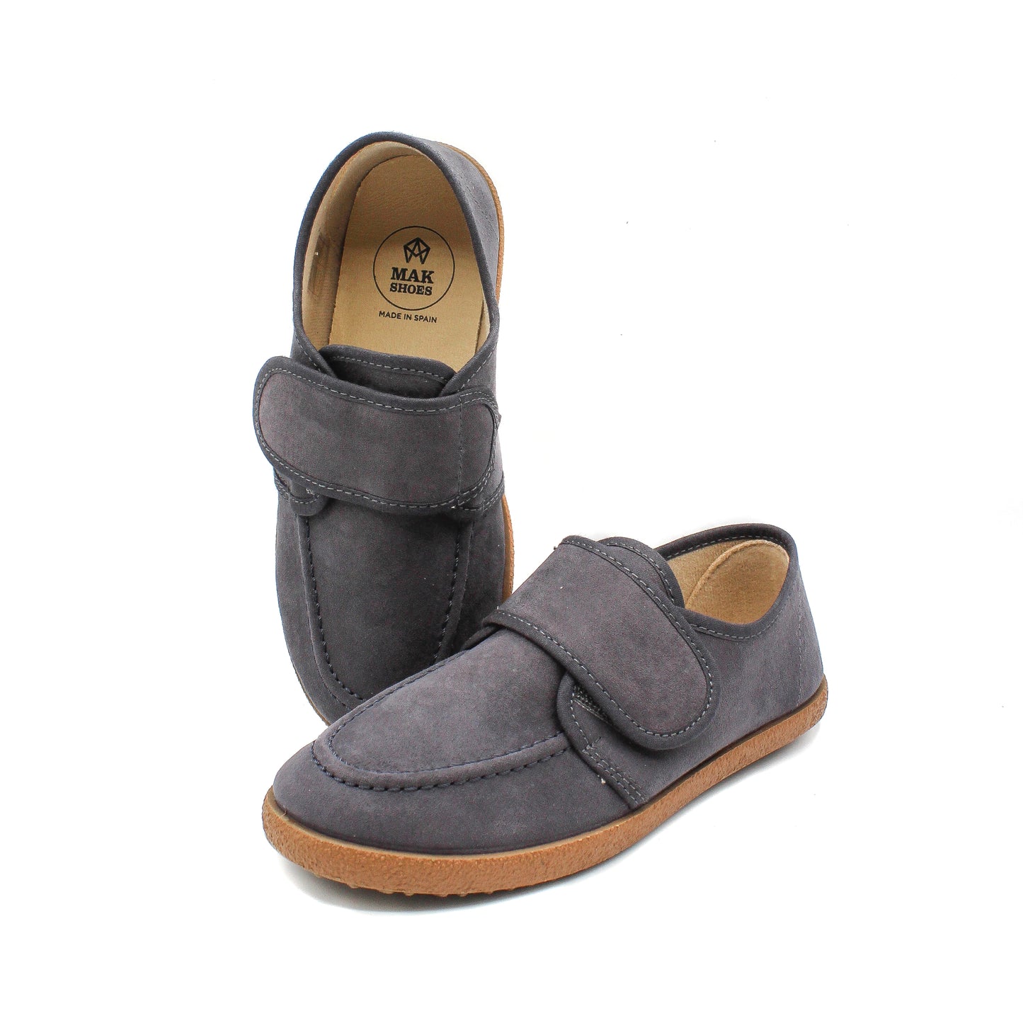 Zapatos Niños tipo Mocasín en cuero ante cierre Velcro Tallas EU 30-38