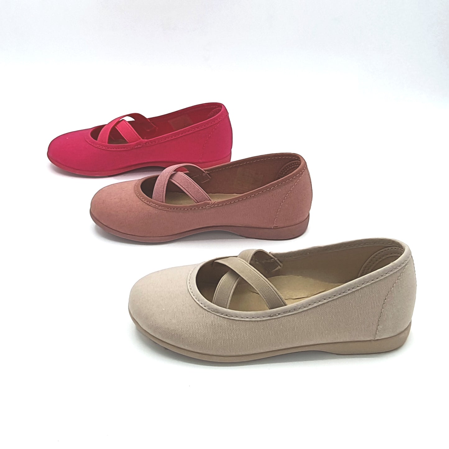 Ballerina de Niña con Elástico Cruzado | MAK Shoes