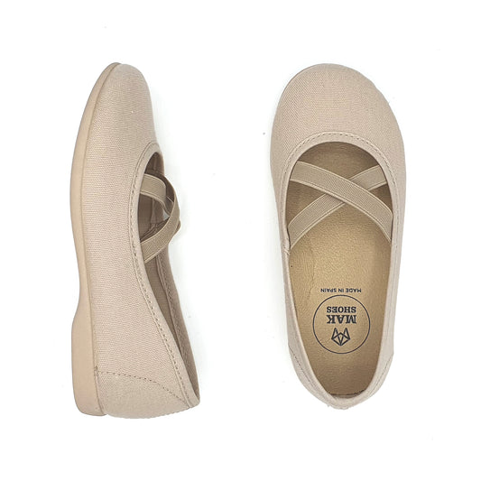 Ballerina de Niña con Elástico Cruzado | MAK Shoes