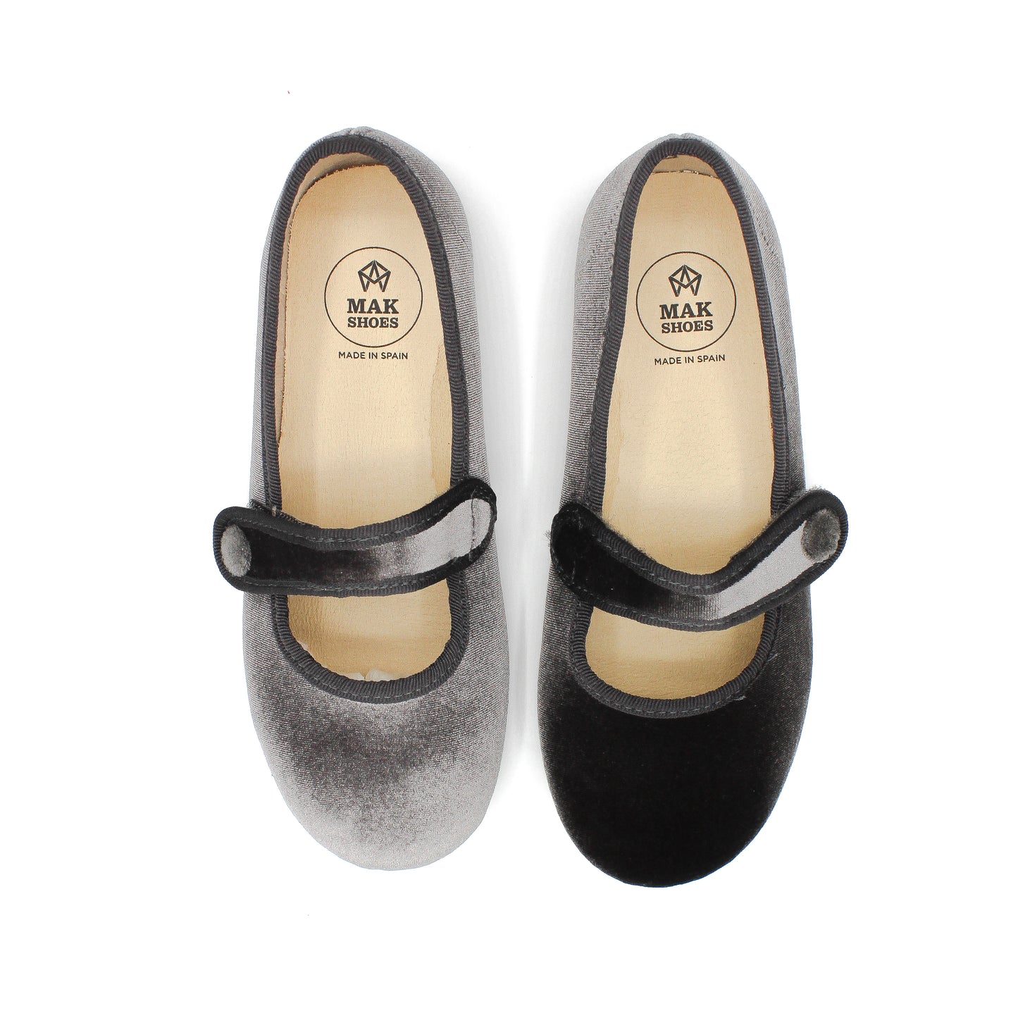 Zapato Planos Merceditas Niña y Mujer en Terciopelo Tallas EU 24-39