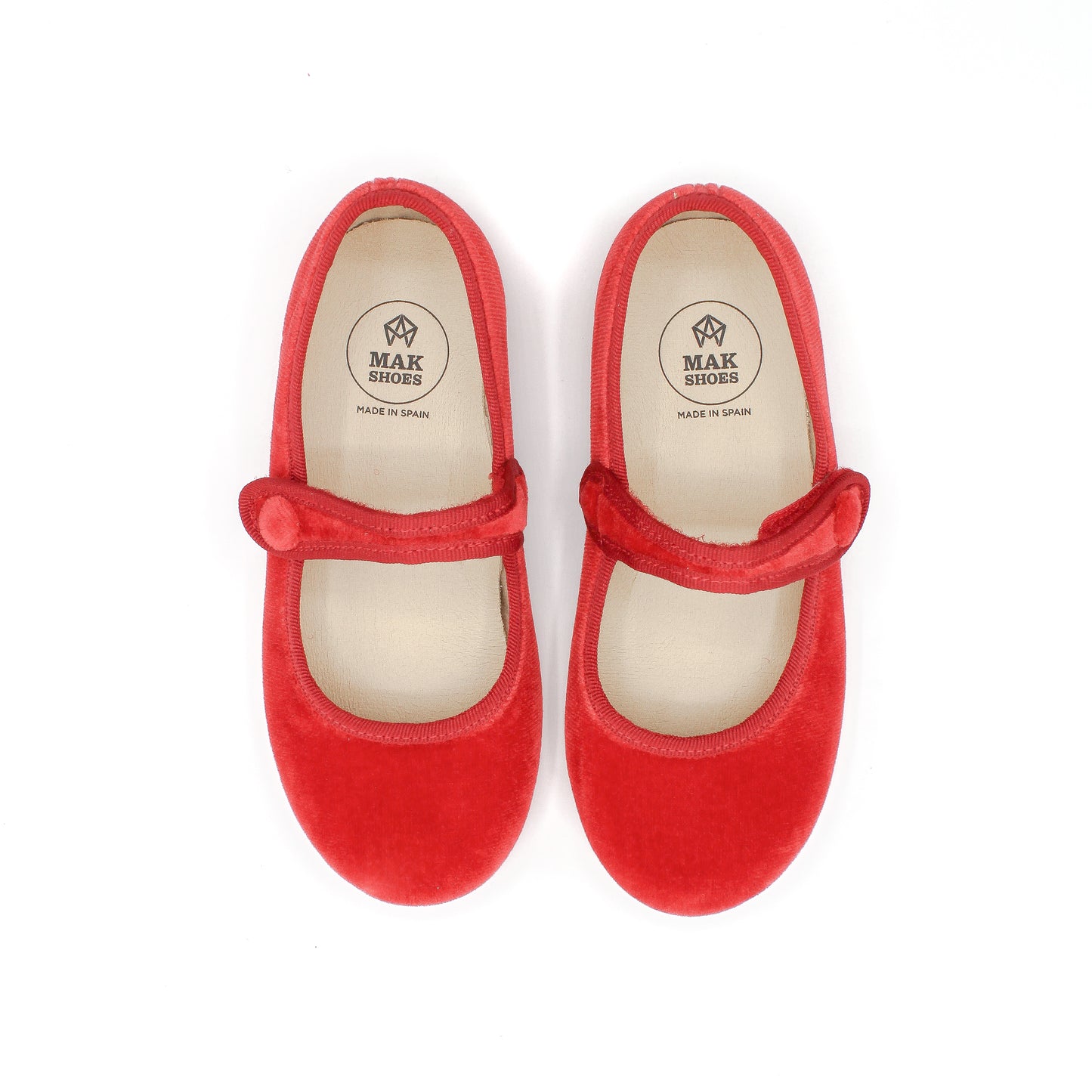 Zapato planos Ballerina Mary Jane Niña y Mujer en Terciopelo Tallas EU 24-39