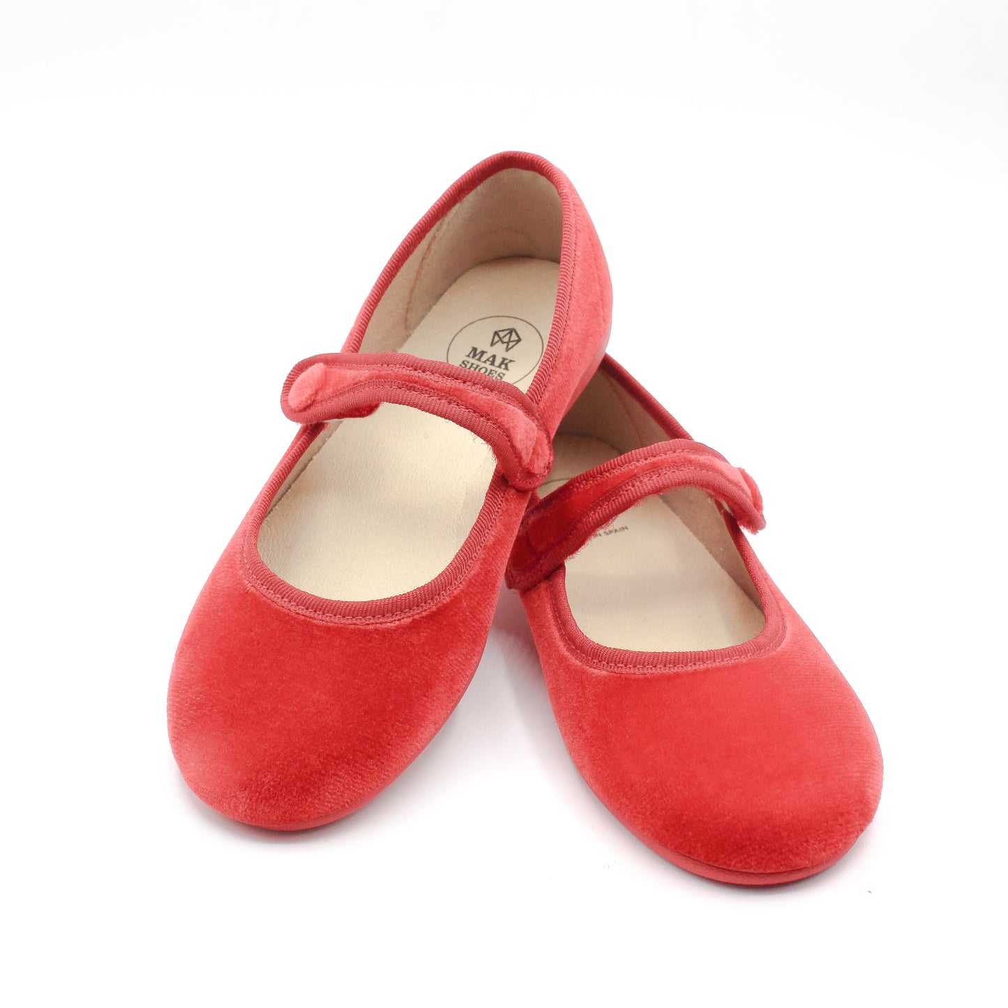 Zapato planos Ballerina Mary Jane Niña y Mujer en Terciopelo Tallas EU 24-39