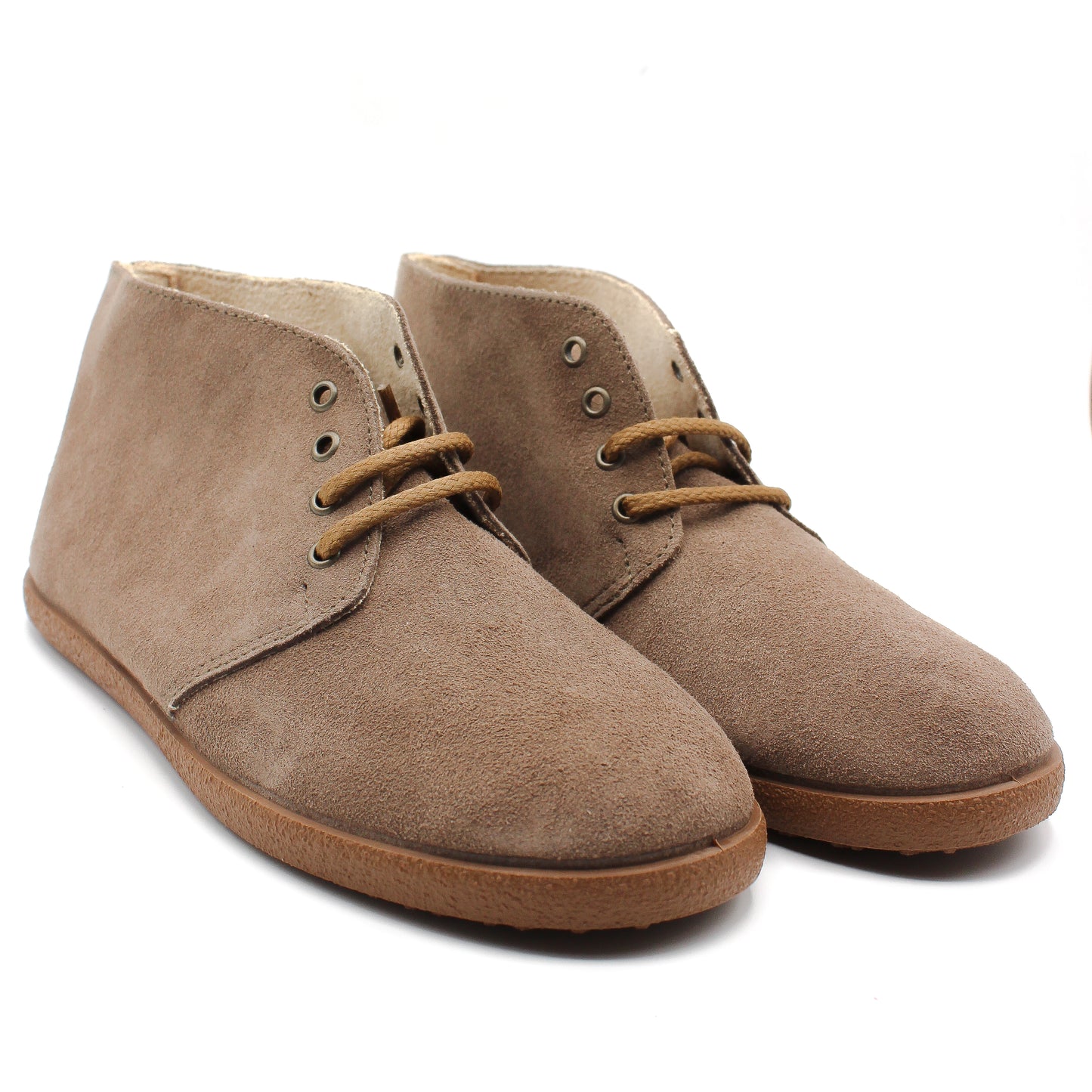 Botín Niño y Niña Modelo Safari de Piel en acabado Serraje con Cordones EU 30-38