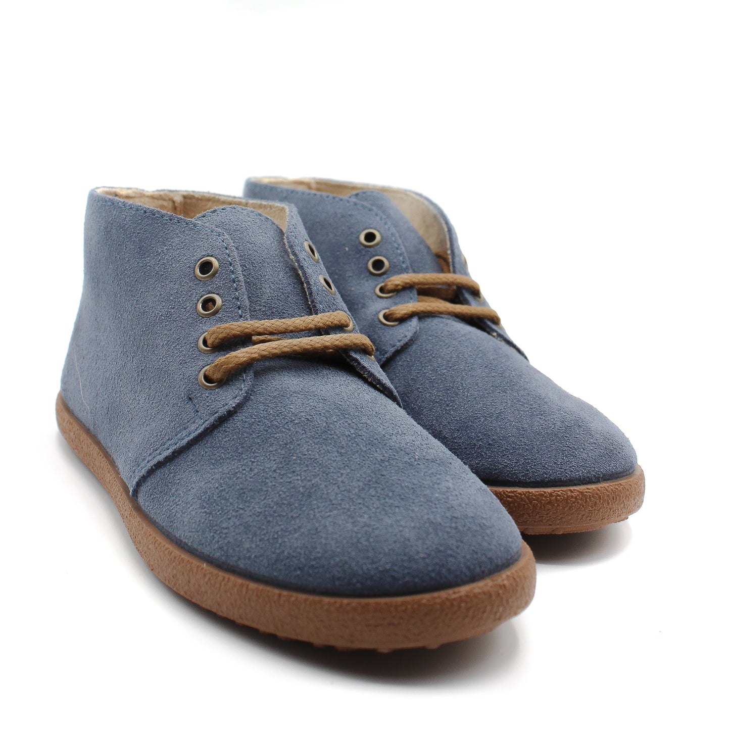 Botín Niño y Niña Modelo Safari de Piel en acabado Serraje con Cordones EU 30-38