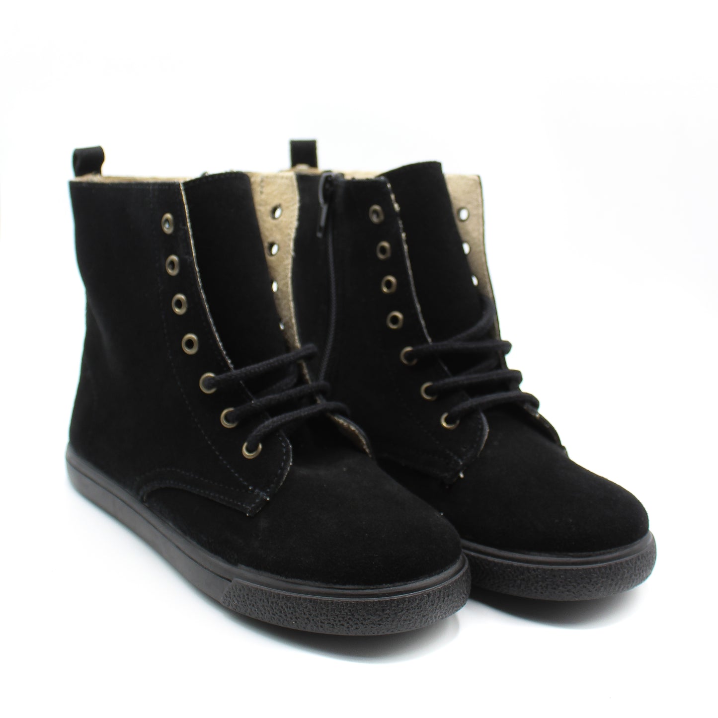 Bota Niña estilo Militar en piel Serraje con cordones EU 31-36