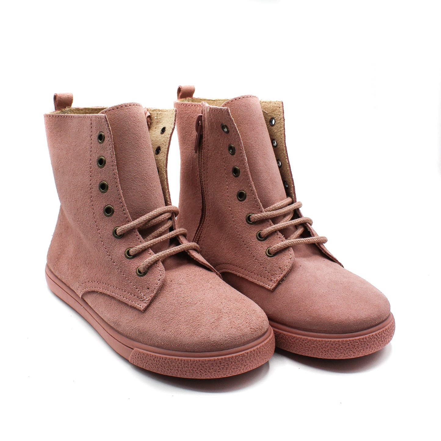 Bota Niña estilo Militar en piel Serraje con cordones EU 31-36