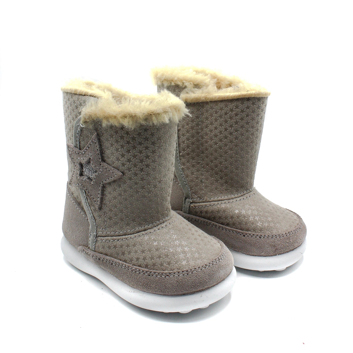 Botas Niñas altas piel Serraje y forro borreguillo EU 20-28