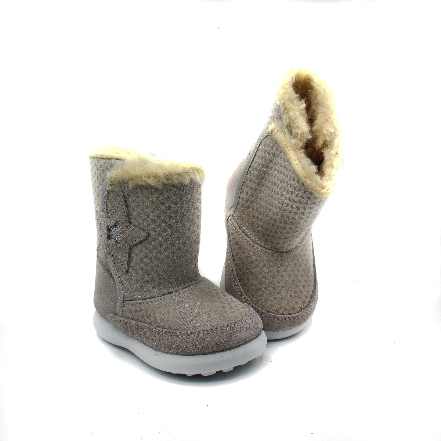 Botas Niñas altas piel Serraje y forro borreguillo EU 20-28
