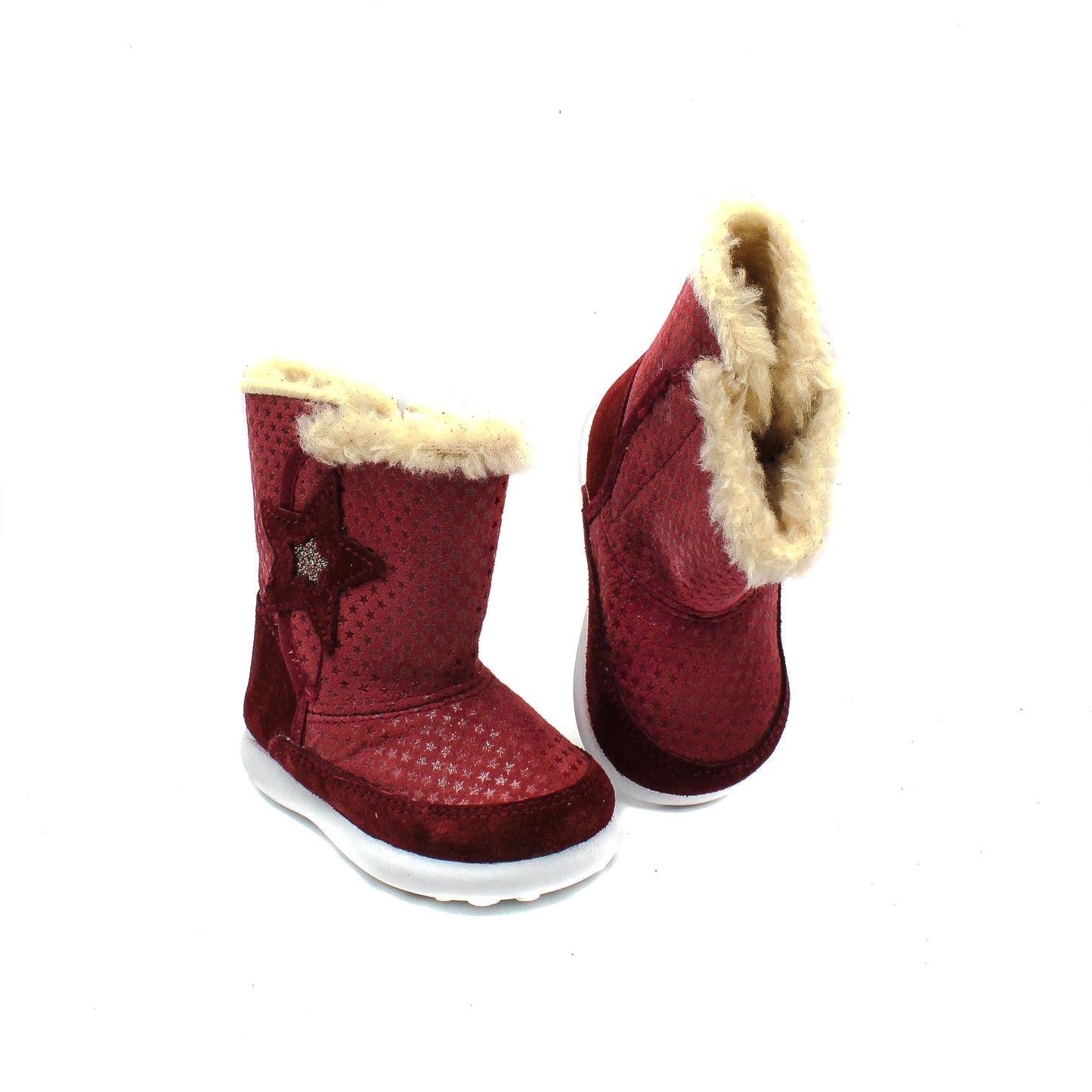 Botas Niñas altas piel Serraje y forro borreguillo EU 20-28