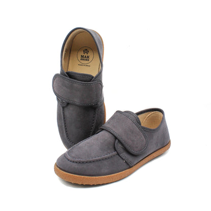 Zapatos Niños tipo Mocasín en cuero ante cierre Velcro Tallas EU 30-38